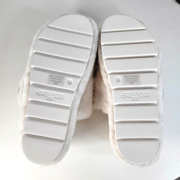 COPY - JSLIDES Shearling Slippers Natural Women Size 8 - Picture 9 of 15